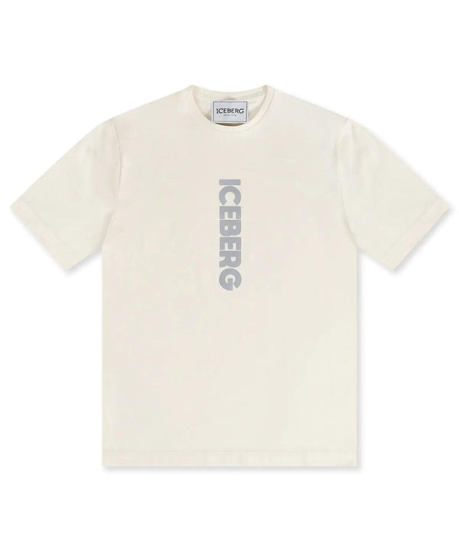 ICEBERG VERTICAL LOGO TEE - CREAM ICEBERG