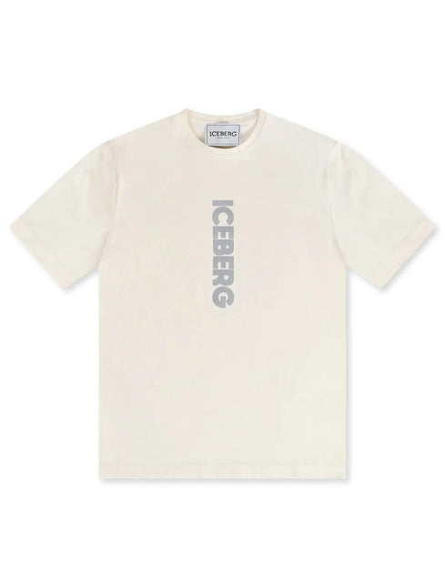 ICEBERG VERTICAL LOGO TEE - CREAM ICEBERG