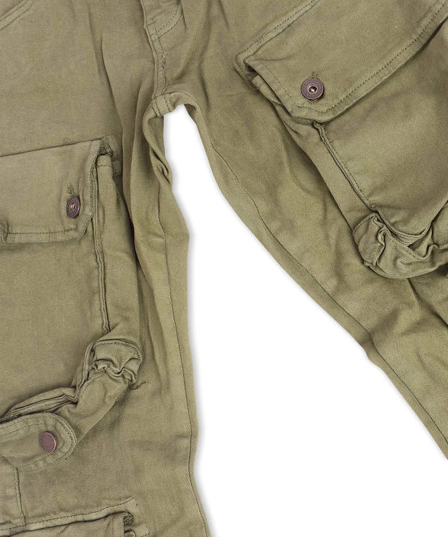 Valabasas Cliff Jump Cargo Jeans - Olive Wash