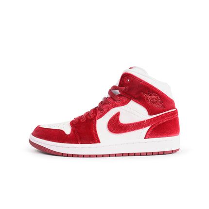 Air Jordan Womens 1 Mid SE - White/Team Red