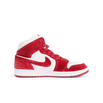 Air Jordan Womens 1 Mid SE - White/Team Red