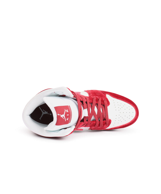 Air Jordan Womens 1 Mid SE - White/Team Red