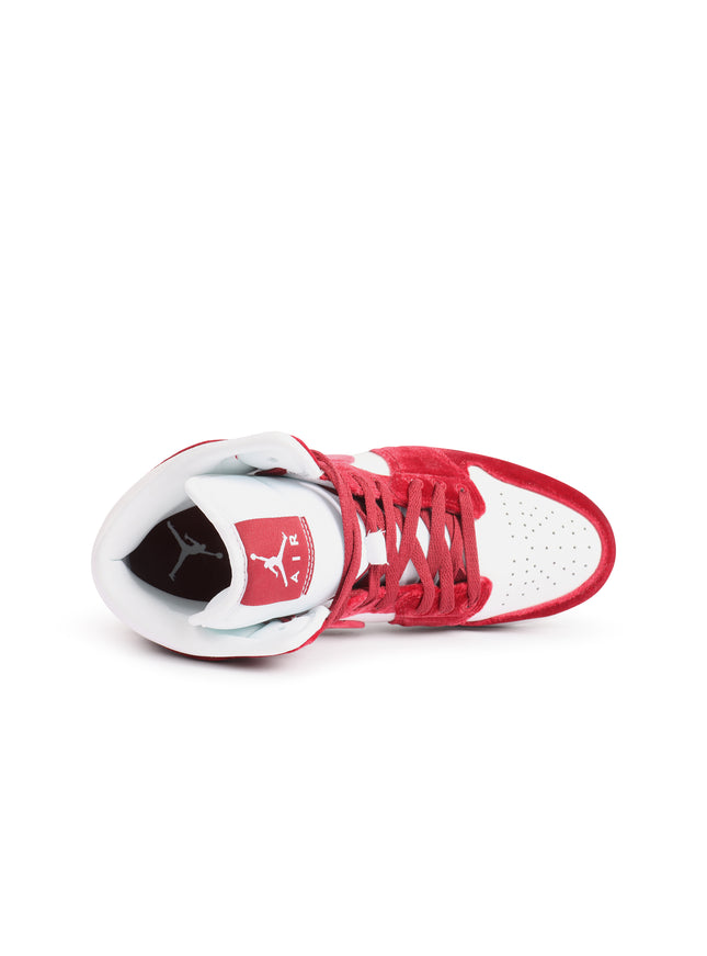 Air Jordan Womens 1 Mid SE - White/Team Red