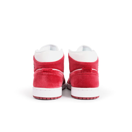 Air Jordan Womens 1 Mid SE - White/Team Red