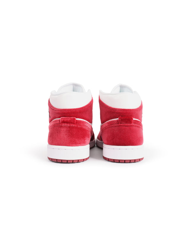 Air Jordan Womens 1 Mid SE - White/Team Red