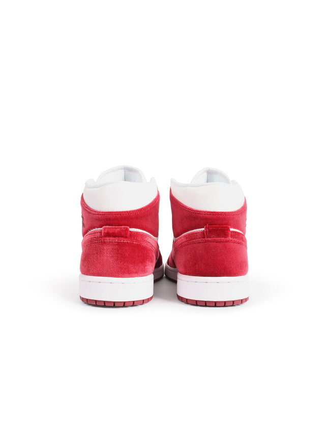 Air Jordan Womens 1 Mid SE - White/Team Red