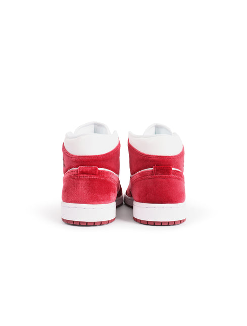 Air Jordan Womens 1 Mid SE - White/Team Red