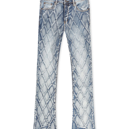 Valabasas Tire Stacked Jeans - Blue Washed