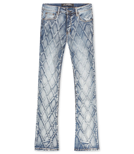Valabasas Tire Stacked Jeans - Blue Washed