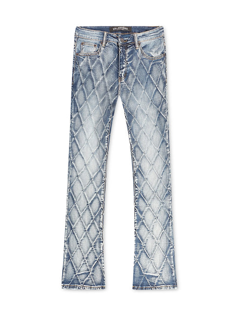Valabasas Tire Stacked Jeans - Blue Washed
