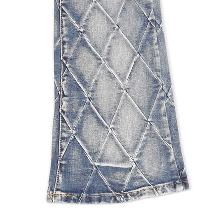 Valabasas Tire Stacked Jeans - Blue Washed