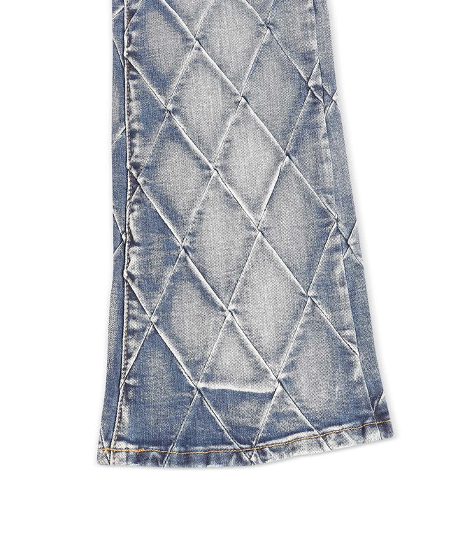 Valabasas Tire Stacked Jeans - Blue Washed