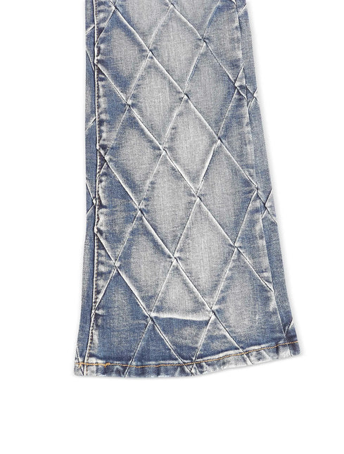 Valabasas Tire Stacked Jeans - Blue Washed