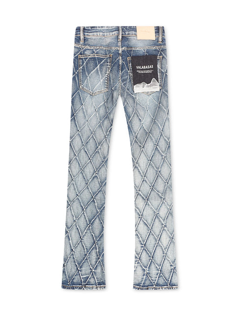 Valabasas Tire Stacked Jeans - Blue Washed