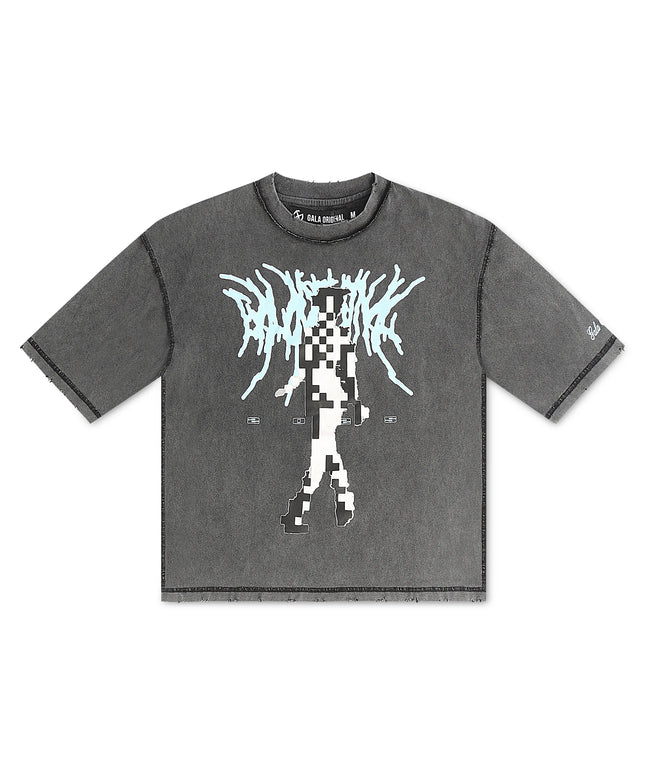 Gala Original Face In The Crowd Cropped Tee - Charcoal