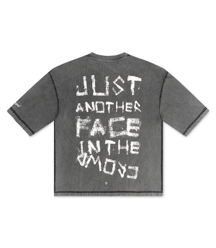 Gala Original Face In The Crowd Cropped Tee - Charcoal
