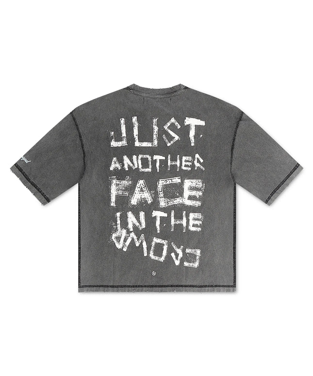 Gala Original Face In The Crowd Cropped Tee - Charcoal