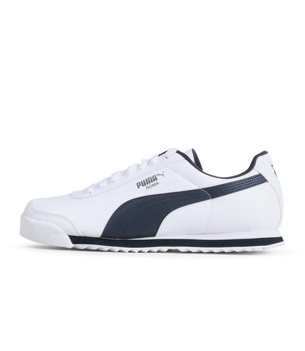 PUMA MENS ROMA BASIC - WHITE/NAVY PUMA