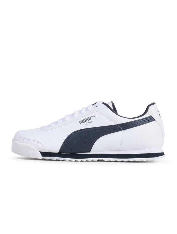 PUMA MENS ROMA BASIC - WHITE/NAVY PUMA