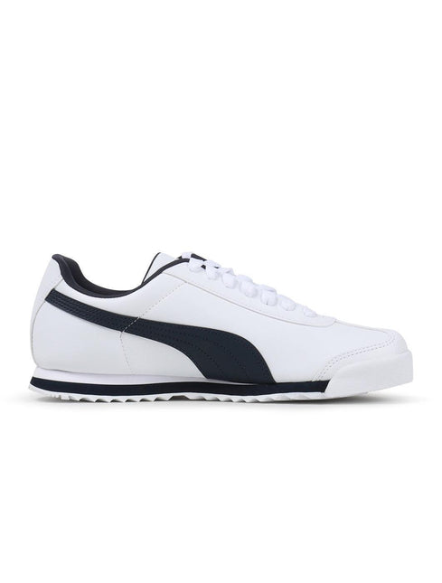 PUMA MENS ROMA BASIC - WHITE/NAVY PUMA