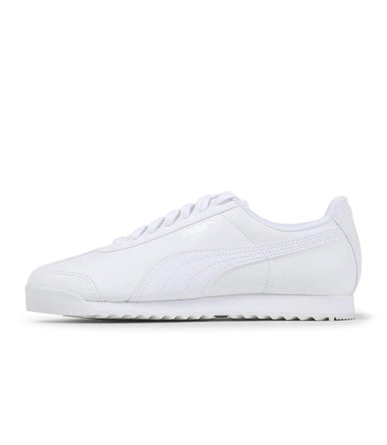 PUMA MENS ROMA BASIC - WHITE/ LIGHT GREY PUMA