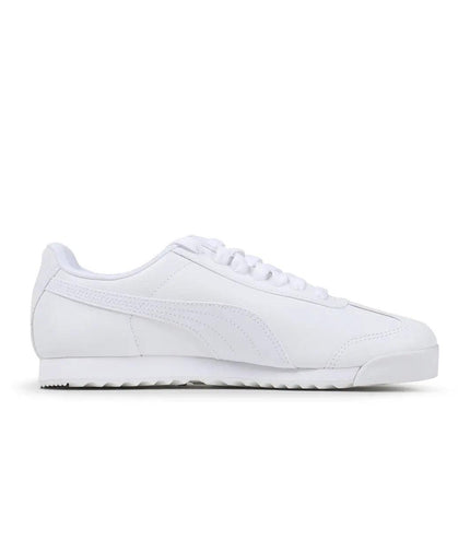 PUMA MENS ROMA BASIC - WHITE/ LIGHT GREY PUMA