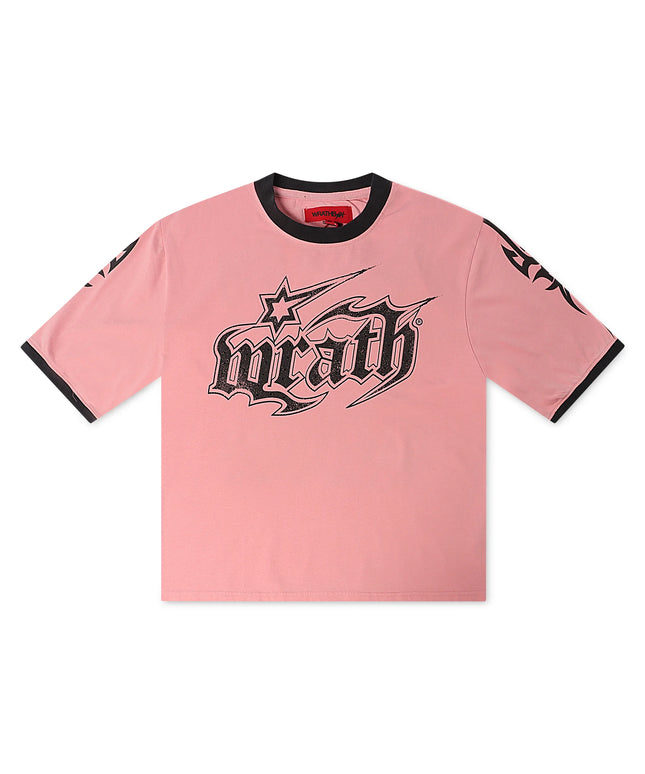Wrathboy Child of God Cropped Tee - Pink
