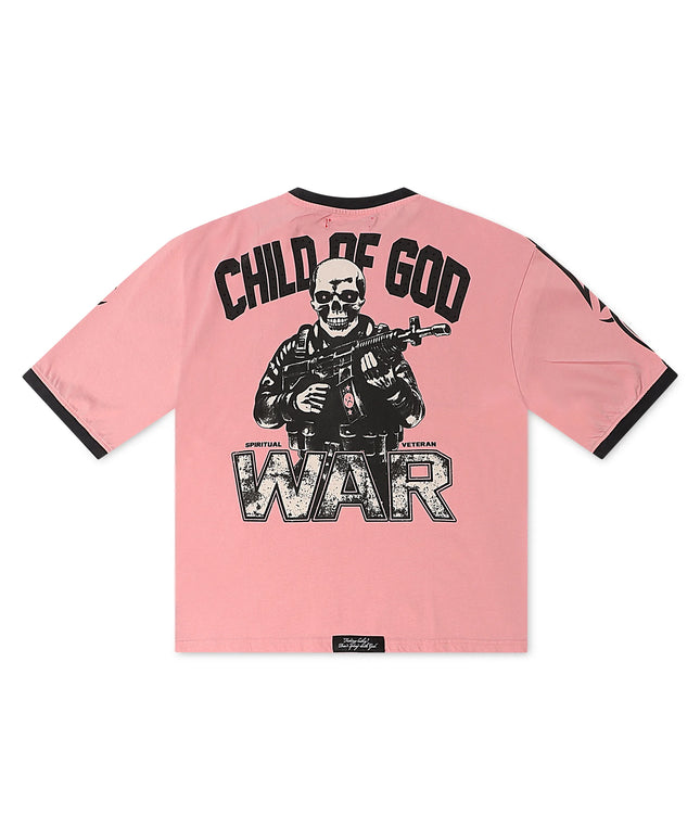 Wrathboy Child of God Cropped Tee - Pink