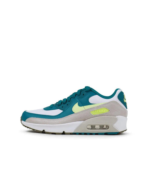 NIKE BIG KIDS AIRMAX 90 LTR - WHITE/VOLT NIKE