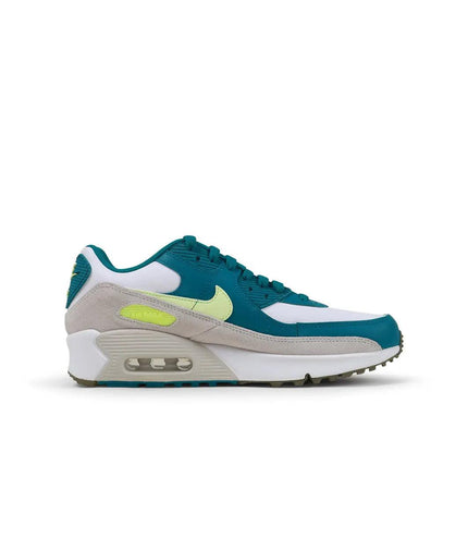 NIKE BIG KIDS AIRMAX 90 LTR - WHITE/VOLT NIKE