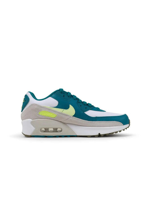 NIKE BIG KIDS AIRMAX 90 LTR - WHITE/VOLT NIKE