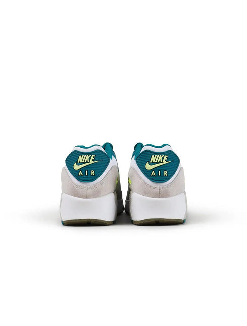 NIKE BIG KIDS AIRMAX 90 LTR - WHITE/VOLT NIKE