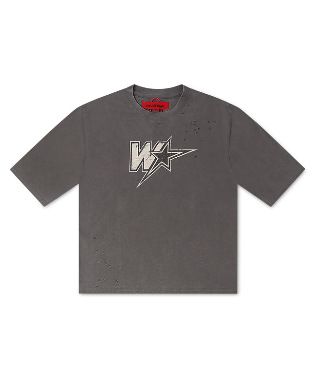 Wrathboy Shooting Target Cropped Tee - Grey