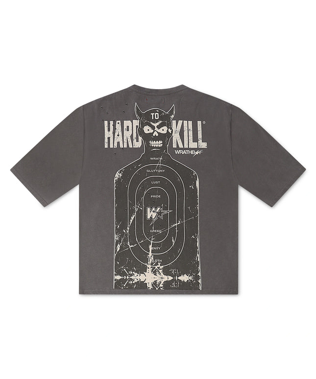 Wrathboy Shooting Target Cropped Tee - Grey
