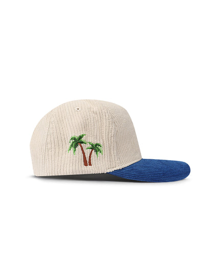 Reference Paradise La Corduroy Hat - Cream/Royal