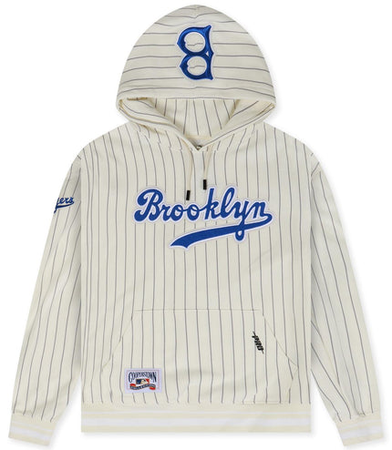 PROMAX BROOKLYN DODGERS PINSTRIPE RETRO  HOODIE - EGGSHELL PROMAX