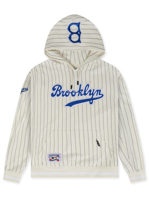 PROMAX BROOKLYN DODGERS PINSTRIPE RETRO  HOODIE - EGGSHELL PROMAX