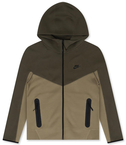 NIKE SPORTSWEAR TECH FLEECE HOODIE - MEDIUM OLIVE NIKE