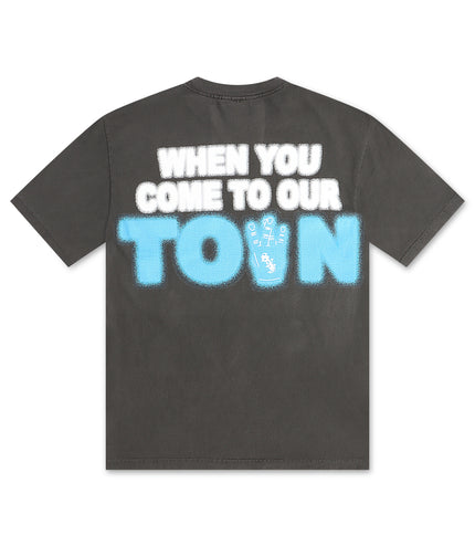 Stargazing Ice Cube Bow Down Tee - Grey