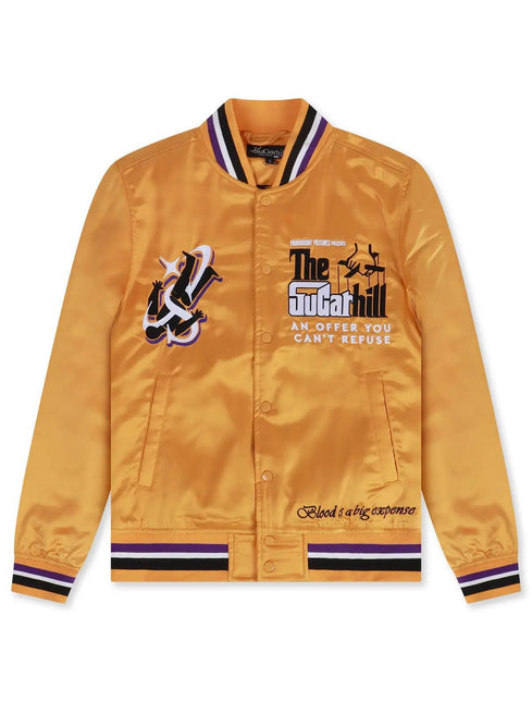 SUGARHILL MASSACRE SATIN JACKET - GOLD SUGAR HILL