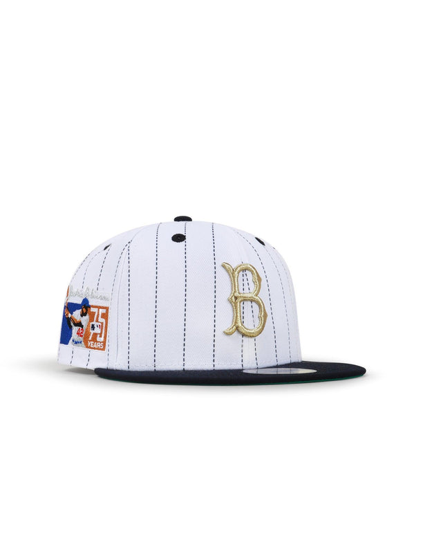 NEW ERA 5950 BROOKLYN DODGERS JACKIE ROBINSON HAT - STRIPE WHITE NEW ERA