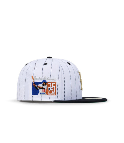 NEW ERA 5950 BROOKLYN DODGERS JACKIE ROBINSON HAT - STRIPE WHITE NEW ERA