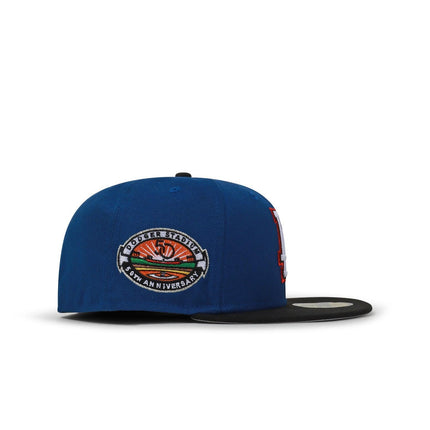 NEW ERA 5950 DODGERS 50TH ANNIVERSARY HAT - BLUE/BLACK NEW ERA
