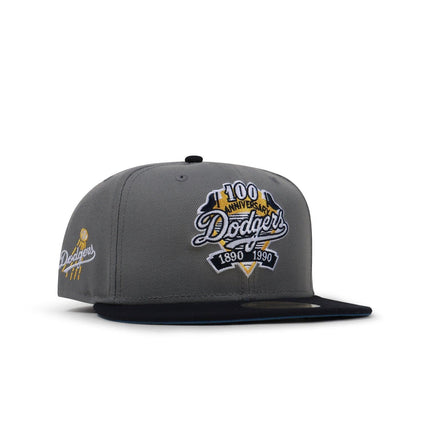 NEW ERA 5950 DODGERS 100TH ANNIVERSARY HAT - MISTY MORNING/NAVY NEW ERA