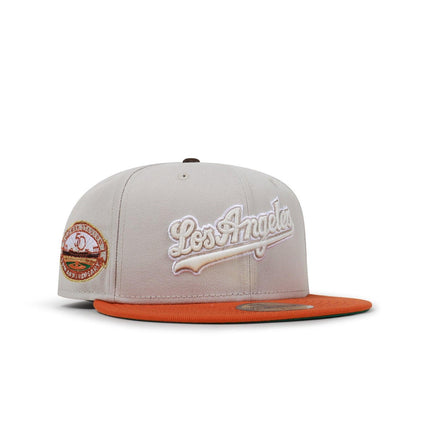 NEW ERA 5950 DODGERS 50th ANNIVERSARY HAT - STONE/BURNT ORANGE NEW ERA