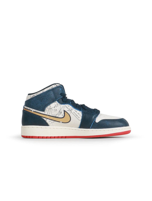 AIR JORDAN BIG KIDS 1 MID SE - ARMORY NAVY AIR JORDAN