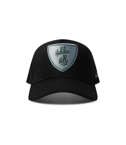 Hidden Hills Shield Trucker Hat - Blue/Green