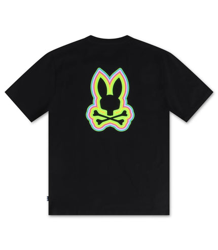 PSYCHO BUNNY MENS MAYBROOK BACK GRAPHIC TEE - BLK PSYCHO BUNNY