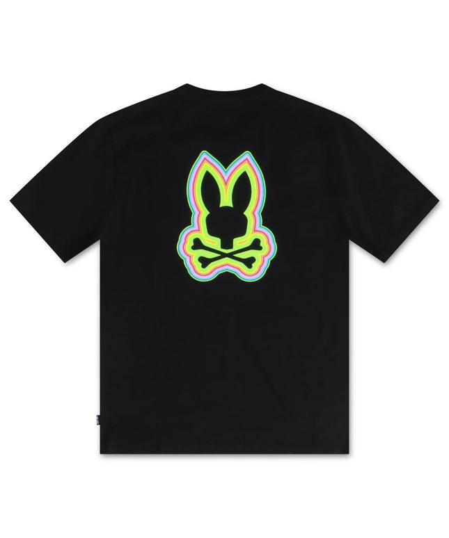 PSYCHO BUNNY MENS MAYBROOK BACK GRAPHIC TEE - BLK PSYCHO BUNNY