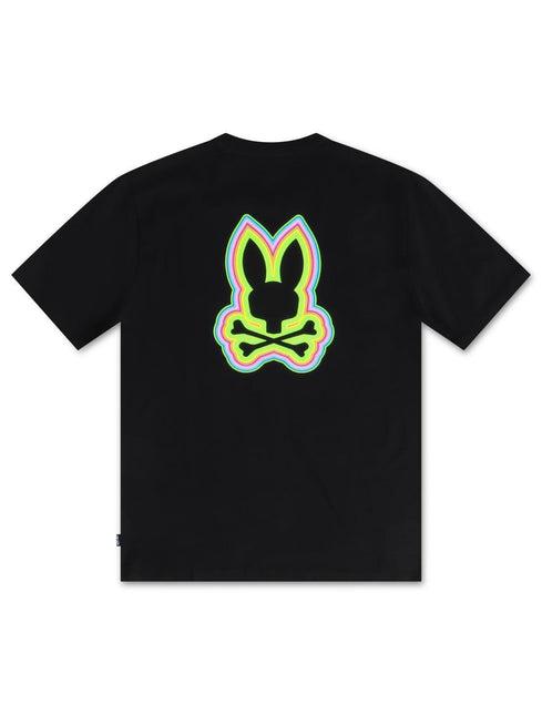 PSYCHO BUNNY MENS MAYBROOK BACK GRAPHIC TEE - BLK PSYCHO BUNNY